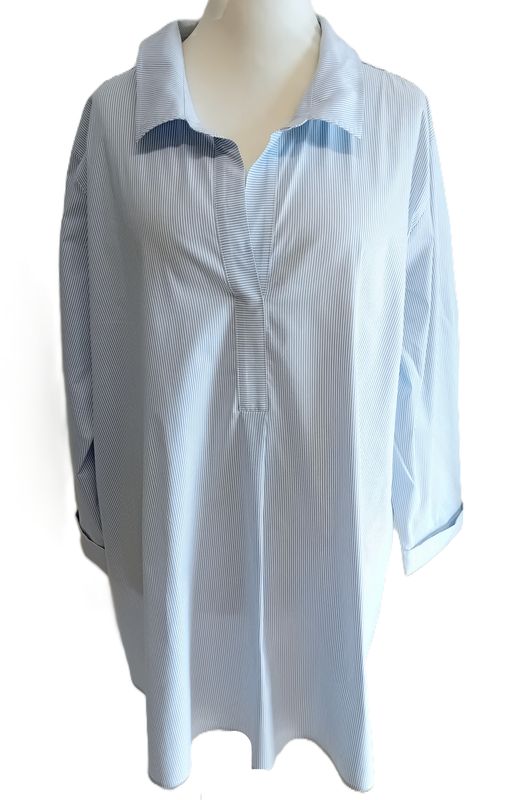 Bluse von Via Appia Due gr.54 in Blau/Weiß gestreift