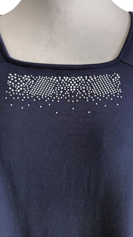 Ärmelloses T-Shirt von Doris Streich gr.50 in Dunkelblau