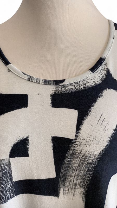 T-Shirt von Doris Streich gr.48 in Dunkelblau/Weiß