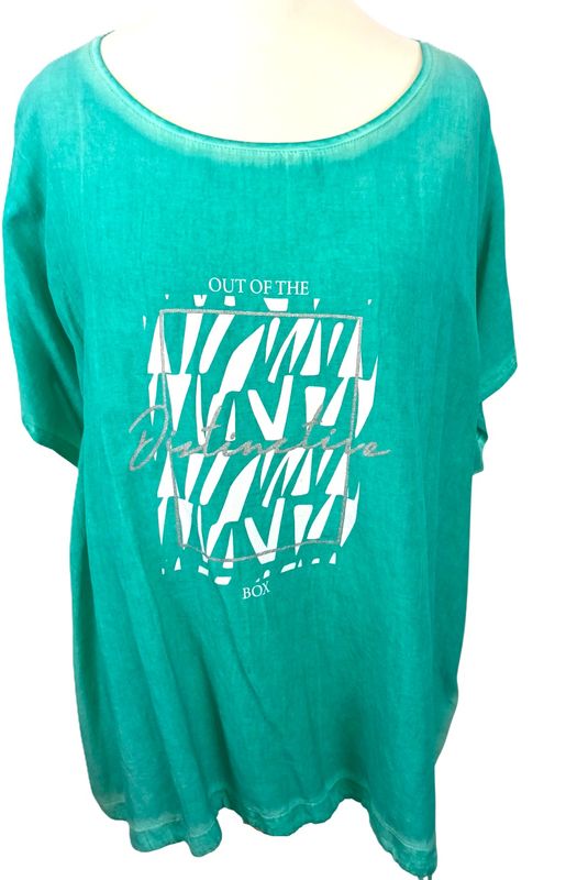 T-Shirt von Doris Streich gr.54 in Aquagrün