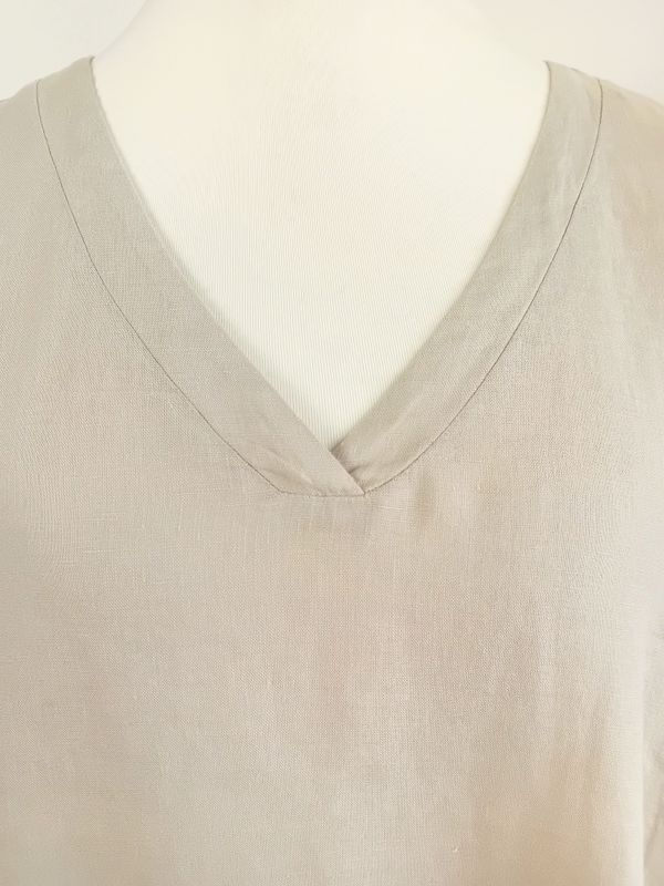 Kurzarmkleid von Yesta gr.52 in Sandfarbe