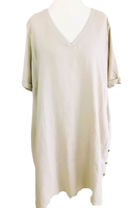 Kurzarmkleid von Yesta gr.52 in Sandfarbe