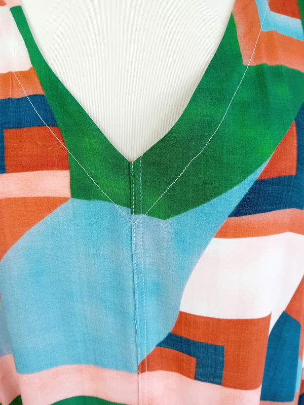 Kurzarm Midikleid von Gozzip gr.50/52 in Bunt