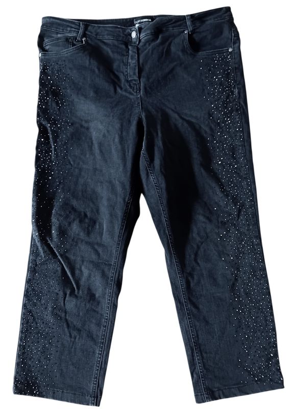 Jeanshose von Doris Streich gr.48 in Schwarz