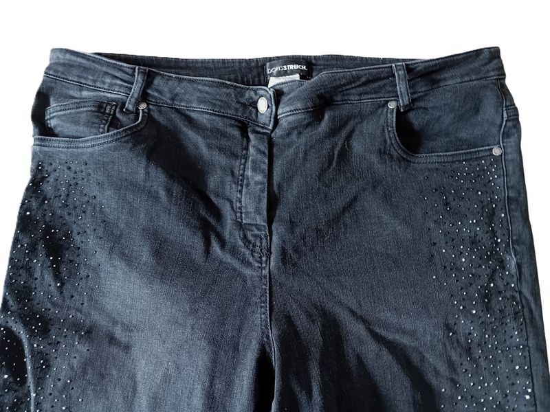 Jeanshose von Doris Streich gr.48 in Schwarz