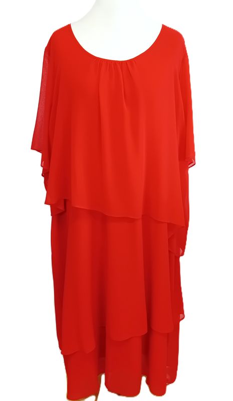 Kurzarm Kleid von Via Appia Due gr.50 in Rot
