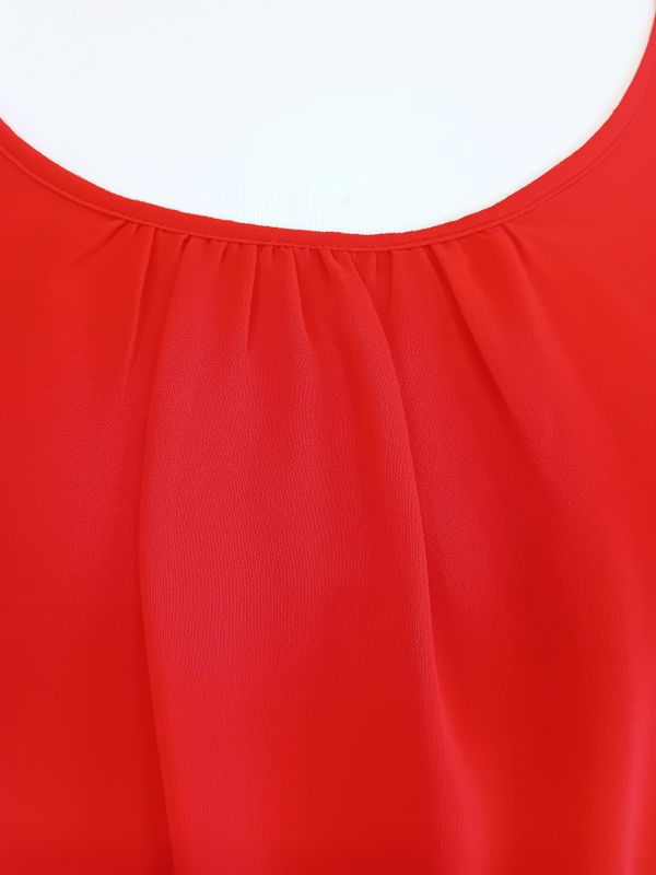 Kurzarm Kleid von Via Appia Due gr.50 in Rot