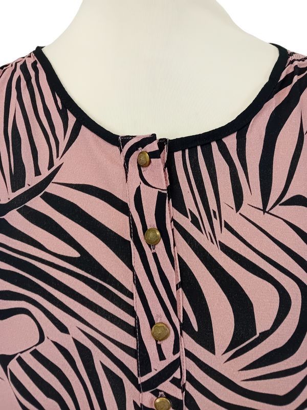 Ärmelloses T-Shirt von Pont Neuf gr.48/50 in Rose/Schwarz