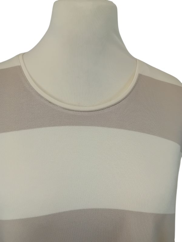 T-Shirt von Curve gr.52 in Elfenbein/Taupe gestreift