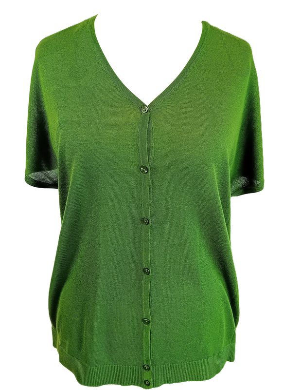 Kurzarm Strickjacke gr.52 in Grün