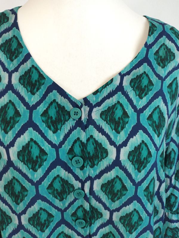 Maxikleid von Mona Lisa gr.54 in Blau, Türkis, Petrol