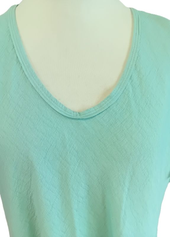 Kurzarm Maxikleid gr.50/52 in Türkis