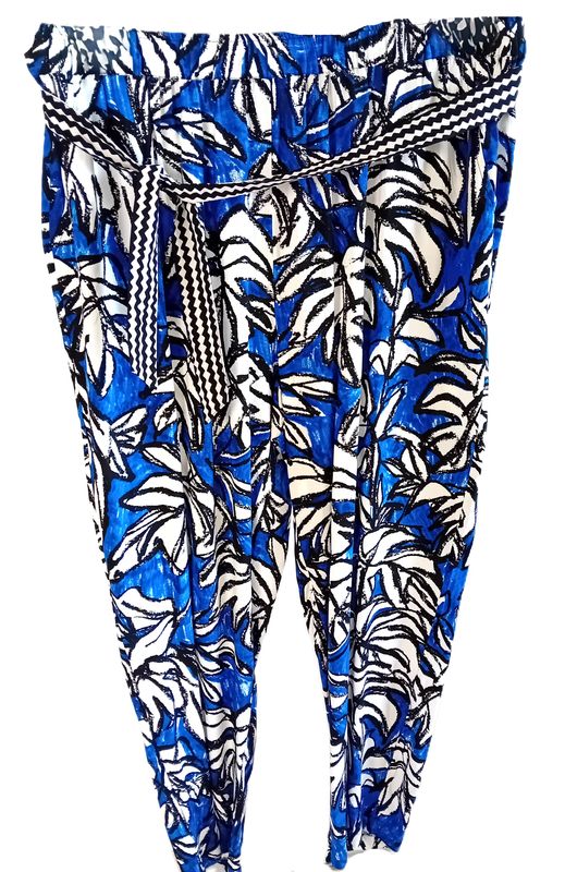 Schlupfhose von Via Appia gr.48 in Blau/Weiß
