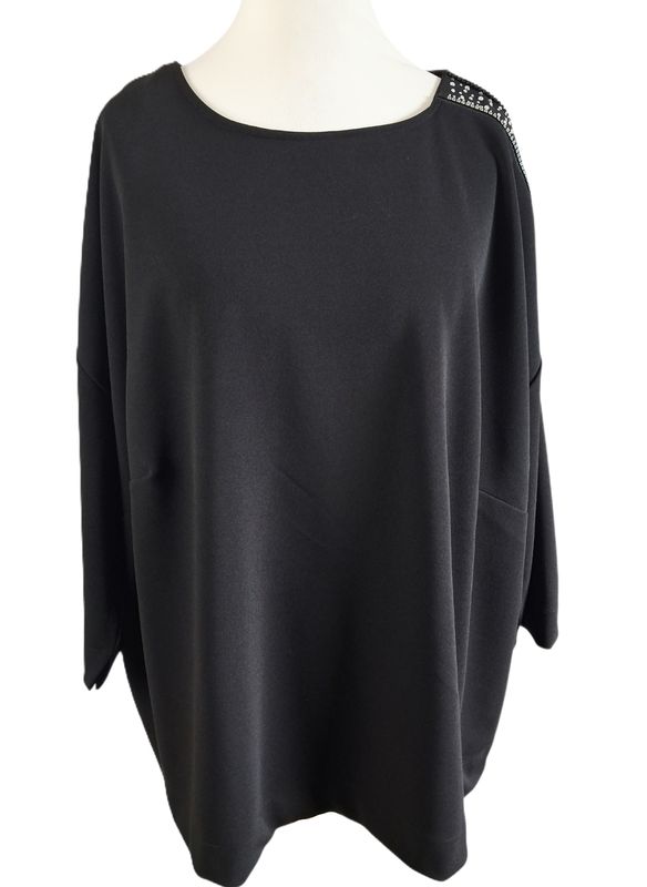 3/4 Arm Shirt von Doris Streich gr.56 in Schwarz