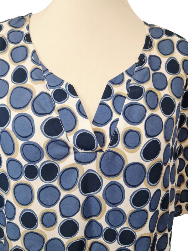 T-Shirt von Mona Lisa gr.48 in Blau/Beige/Weiß