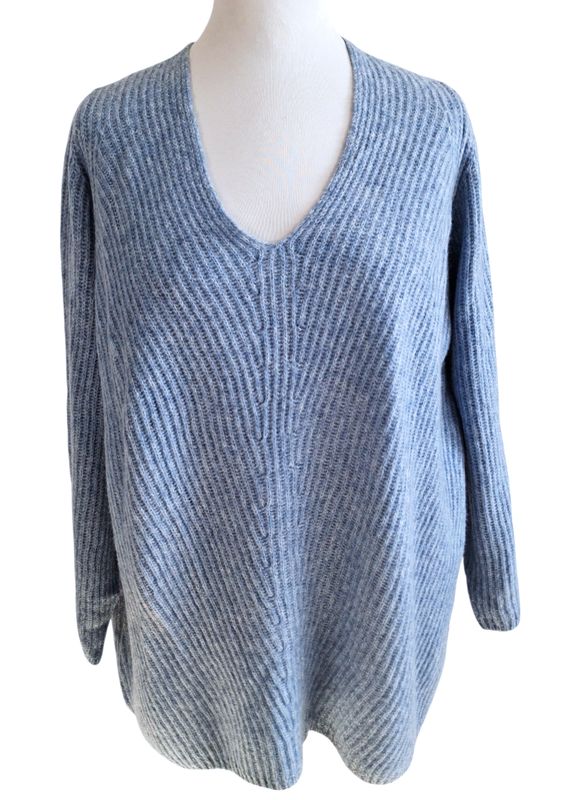 Pullover von Mona Lisa gr.52 in Blau meliert