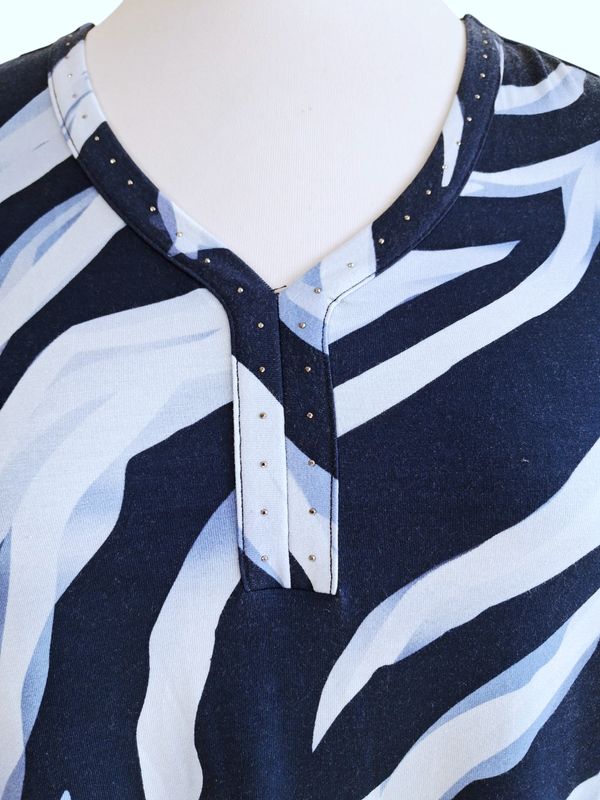 Langarmshirt von Zhenzi gr.54/56 in Blau
