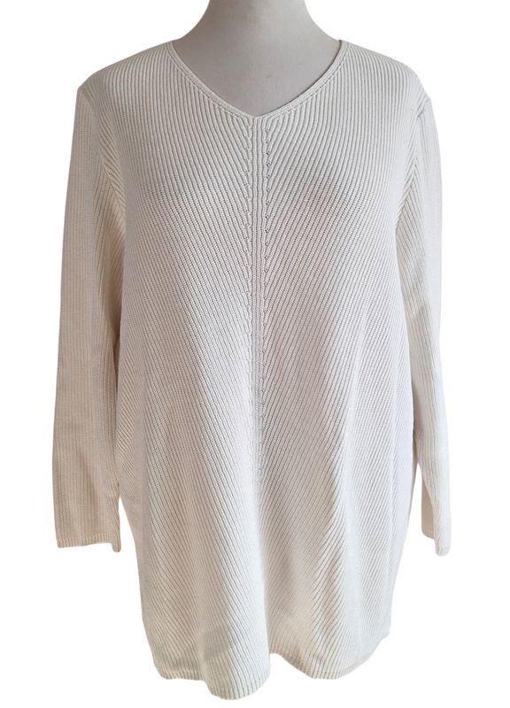 Pullover von Heimod gr.52 in Wollweiß
