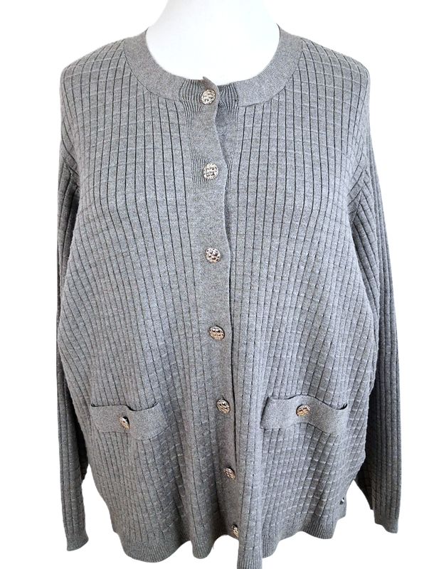 Strickjacke von Zhenzi gr.50/52 in Grau