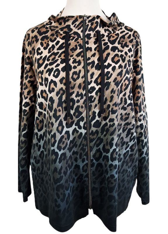 Sweatjacke von Doris Streich gr.46 im Leo Print
