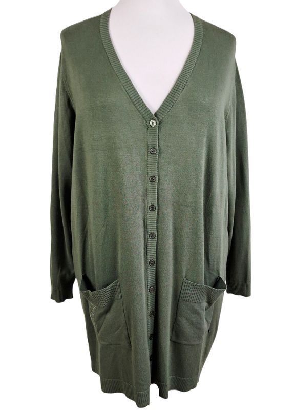 Strickjacke von Zhenzi gr.50/52 in Salbeigrün
