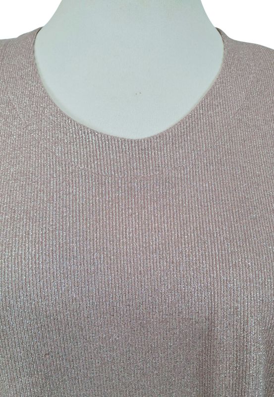 Langarmshirt von Mona Lisa gr.48 in Altrosa mit Silber
