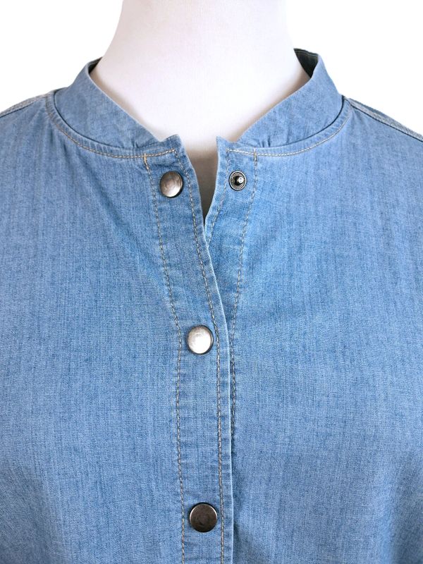 Bluse von Frapp gr.48 in Jeansblau