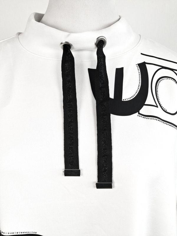 Langarmshirt von Curve gr.52 in Weiß mit Schwarz