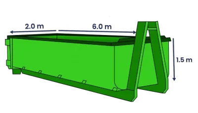15m Hook Skip Bins