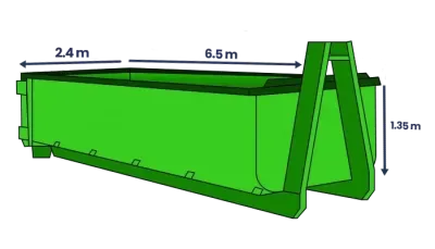 15m3 Green Waste Hook Skip Bin