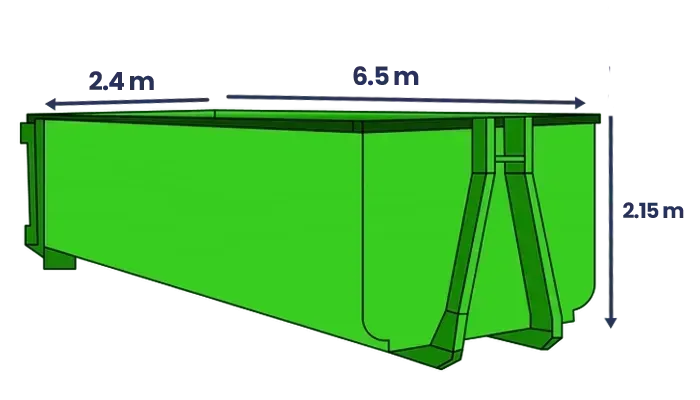 25m3 Green Waste Hook Skip Bin