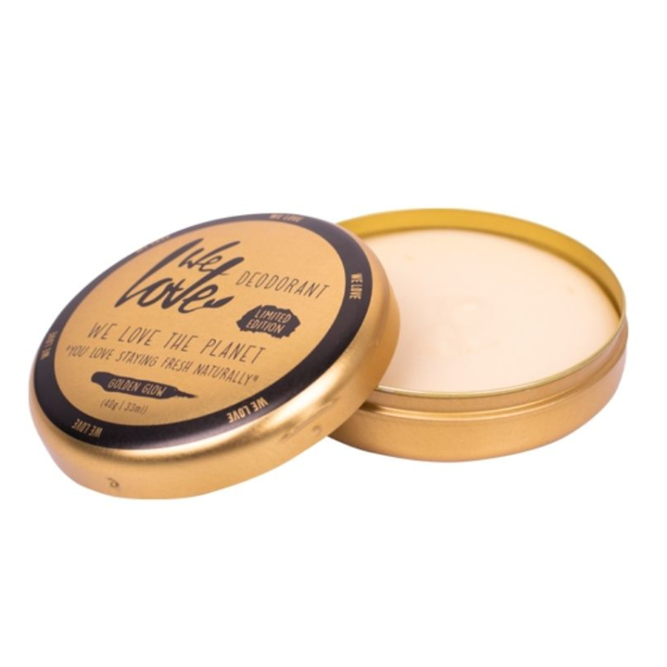 WE LOVE THE PLANET NATUURLIJKE DEODORANT CREME GOLDEN GLOW VEGAN 48G