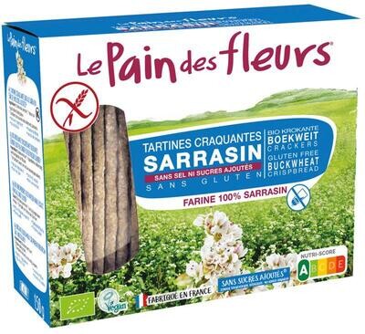 Le Pain des Fleurs boekweit crackers bio zonder suiker en zout
