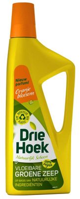 Driehoek vloeibare groene zeep oranjebloesem