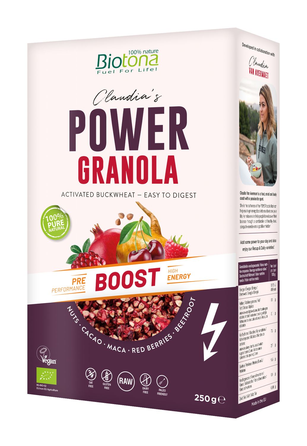 Biotona Power granola boekweit rode vruchten