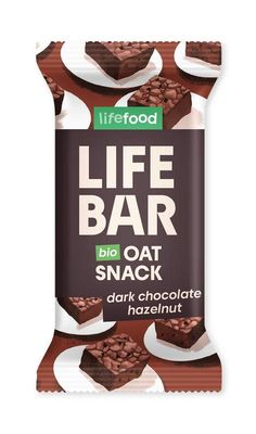 Lifebar Oatsnack Pure Chocolade Hazelnoot Bio