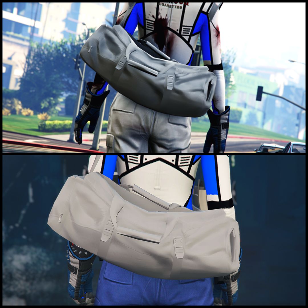 WHITE DUFFELBAG