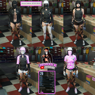 FEMALE STARTER ACCOUNT: LEVEL 29, 27 MIL, MODDED OUTFITS, PRETTY FACE CREATION, CLEAN K/D, FREE NAME CHANGE