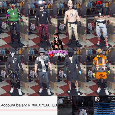 HANDMADE MALE FAST RUN ACCOUNT: MODDED OUTFITS, 90 MILL, LEVEL 150, CLEAN K/D, TRYHARD FACE CREATION