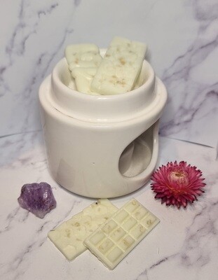 Lemongrass and Ginger Soy Wax Melts infused with Citrine Crystal Chips