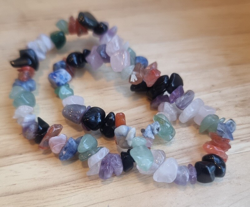 Mixed Crystal chip bracelet