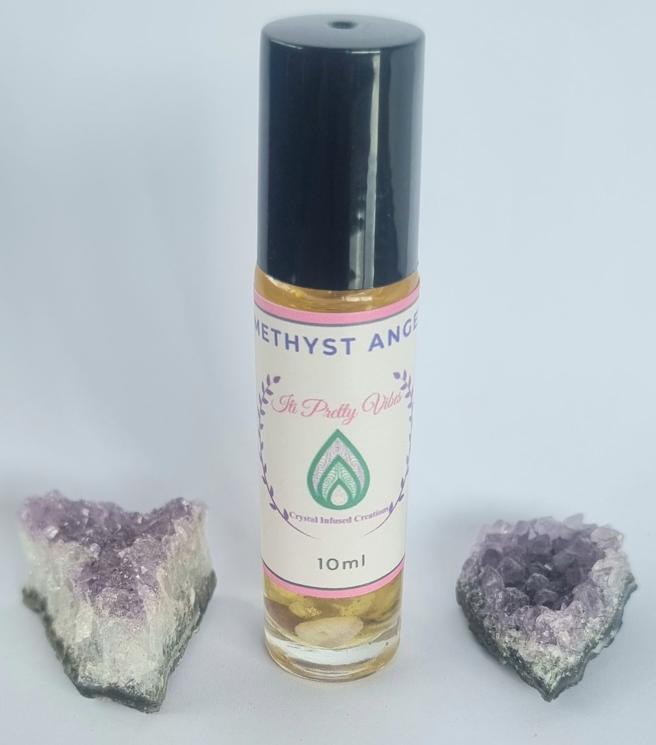 Amethyst Angel Crystal Chip Purfume Roller Infused with Amethyst 