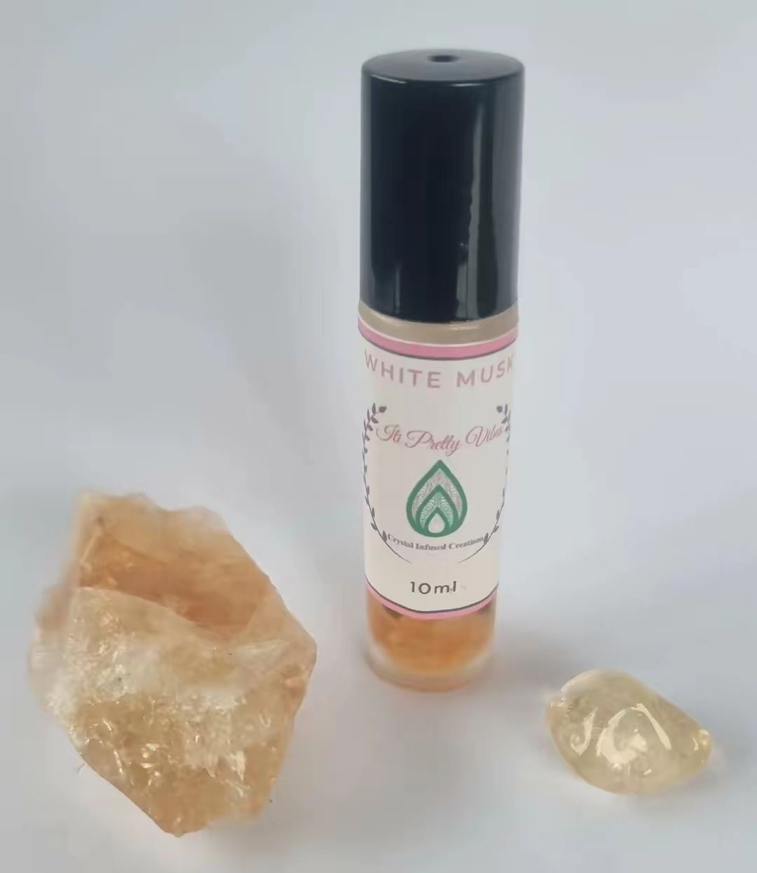 White Musk &amp; Citrine Citrine chip perfume roller 