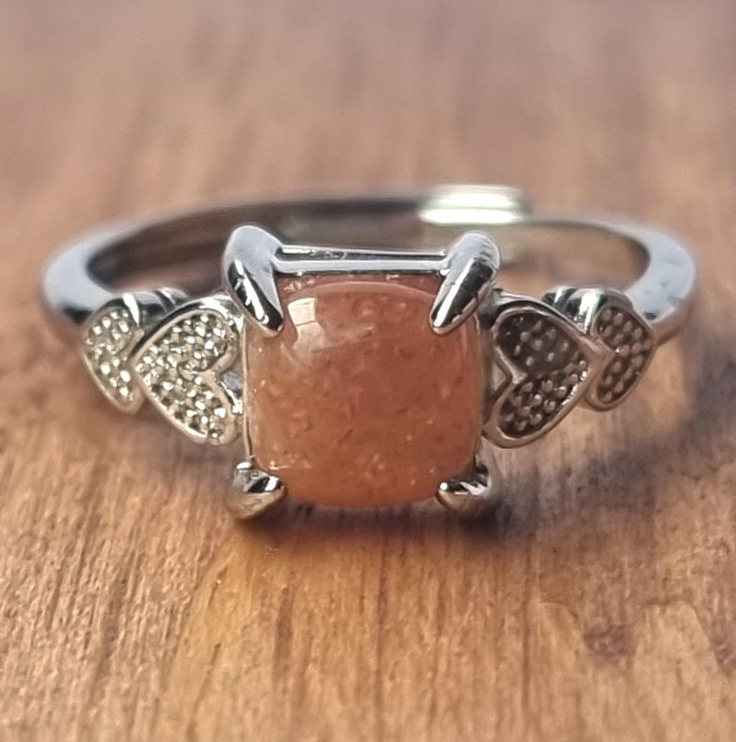 Sunstone Adjustabil Silver Ring