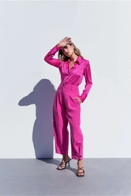 PANTALON FUCSIA PINZAS