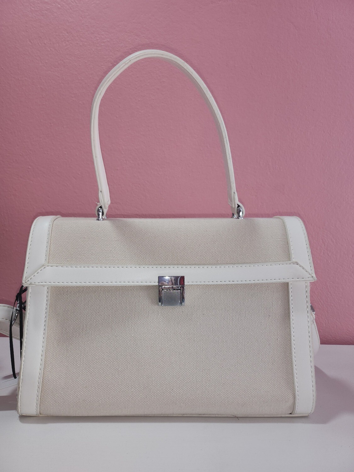 BOLSO BEIS Y BLANCO