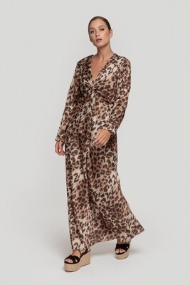 VESTIDO NUDO CAMEL