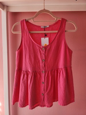 BLUSA LINO FUCSIA