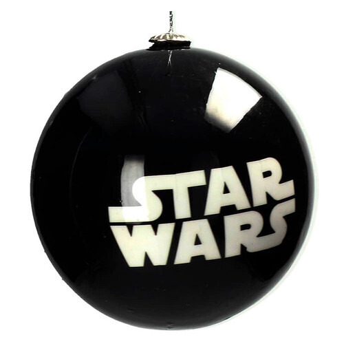 Bola de Navidad Star Wars logo blanco