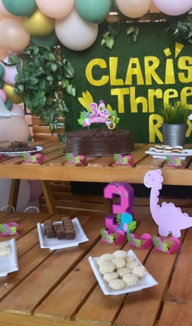 Dinosaur Pink Birthday